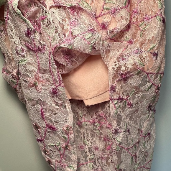 Revolve Skylight Dress Lovers and Friends Pink Floral Lace Asymmetrical Dress - Picture 11 of 14